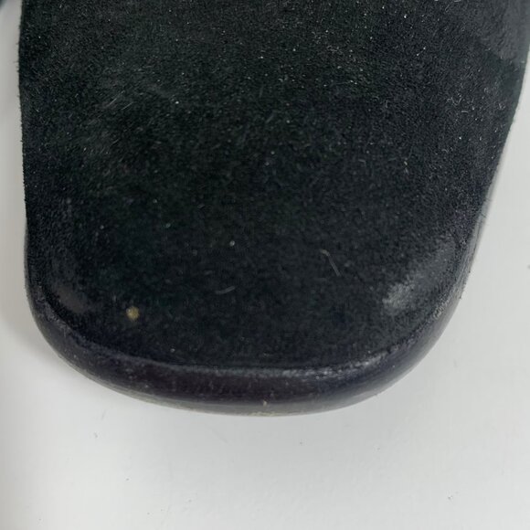 Salvatore Ferragamo Wingtip Lace Up Oxford Suede Square Toe Derby High Heels - Picture 9 of 10